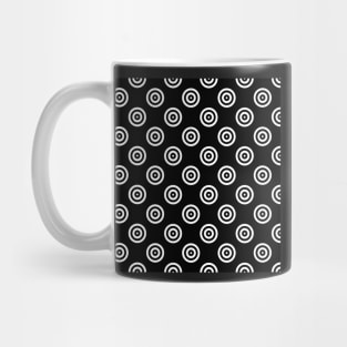 White Concentric Circles Mug